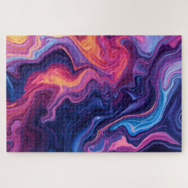 Rompecabezas de arte líquido abstracto con colores