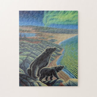 Rompecabezas de arte paisajístico canadiense - Oso