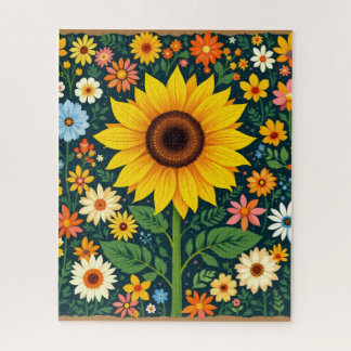 Rompecabezas de Arte Popular de Girasol