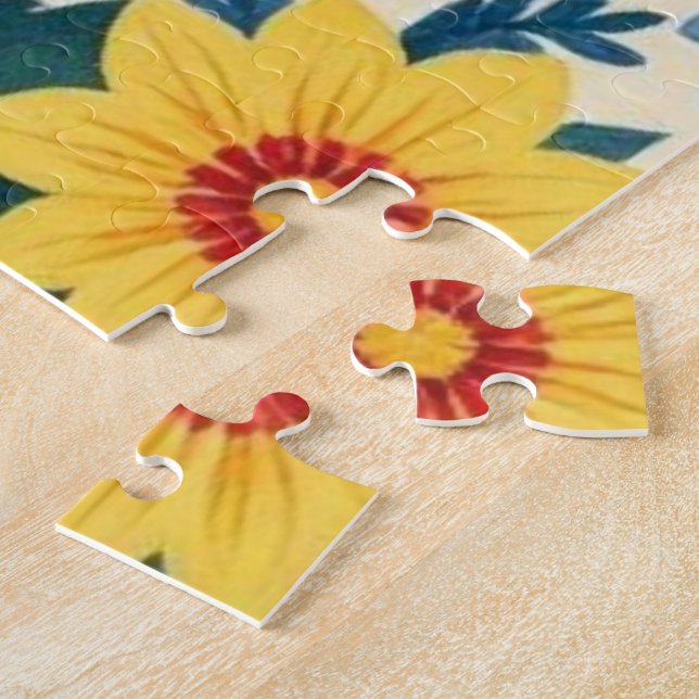 Rompecabezas de Arte Popular de Girasol Floral (Lado)