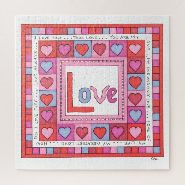 Rompecabezas de arte único - Amor (Vertical)
