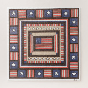 Rompecabezas de arte único - Bandera de tiempo ant