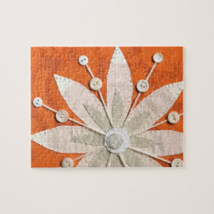 Rompecabezas de arte único - Geometría Naranja #8