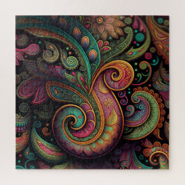 Rompecabezas de aspecto paisley 3D