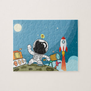 Rompecabezas de astronauta espacial para niños, pe