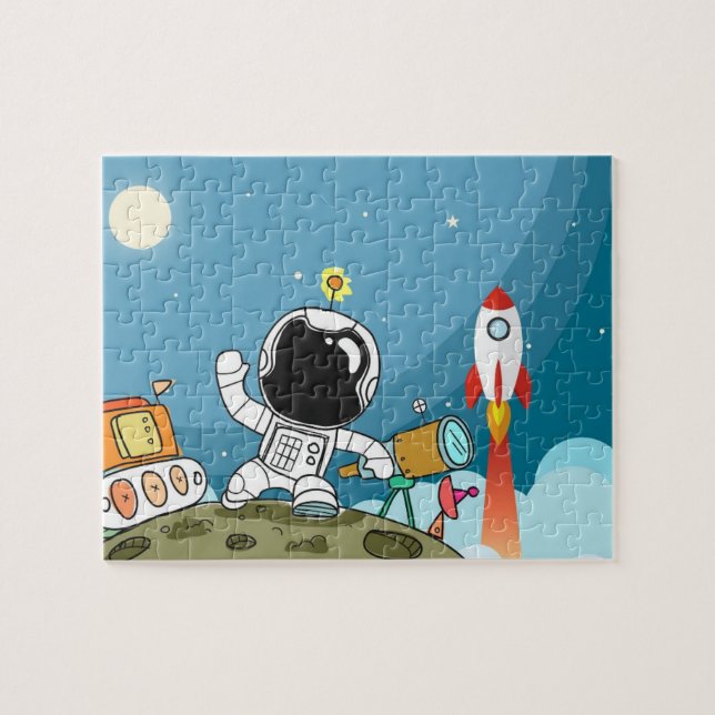 Rompecabezas de astronauta espacial para niños, pe (Horizontal)