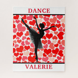 Rompecabezas de bailarina del día de San Valentín