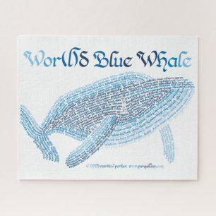 Rompecabezas de ballena azul del mundo