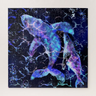 Rompecabezas de ballena azul - Pintura