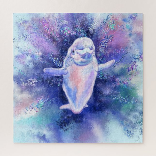 Rompecabezas de ballena de Beluga (Vertical)