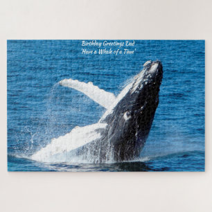 Rompecabezas de ballena jorobada Alaska Jigsaw