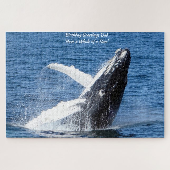 Rompecabezas de ballena jorobada Alaska Jigsaw (Horizontal)