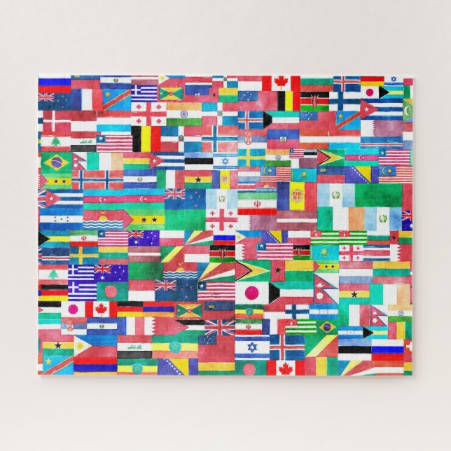 rompecabezas de banderas del mundo (Horizontal)