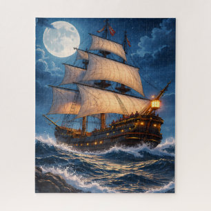 Rompecabezas de Barco a la Luz de la Luna – Rompec