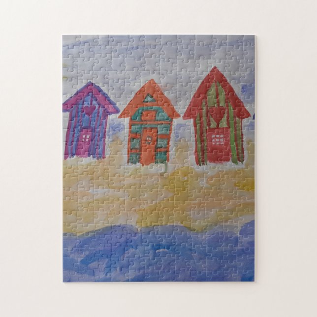 Rompecabezas de Beach Huts Jigsaw (Vertical)