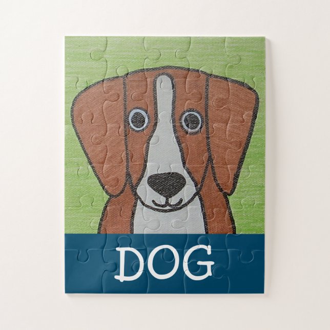 Rompecabezas de Beagle Cute para los niños-Erin Br (Vertical)