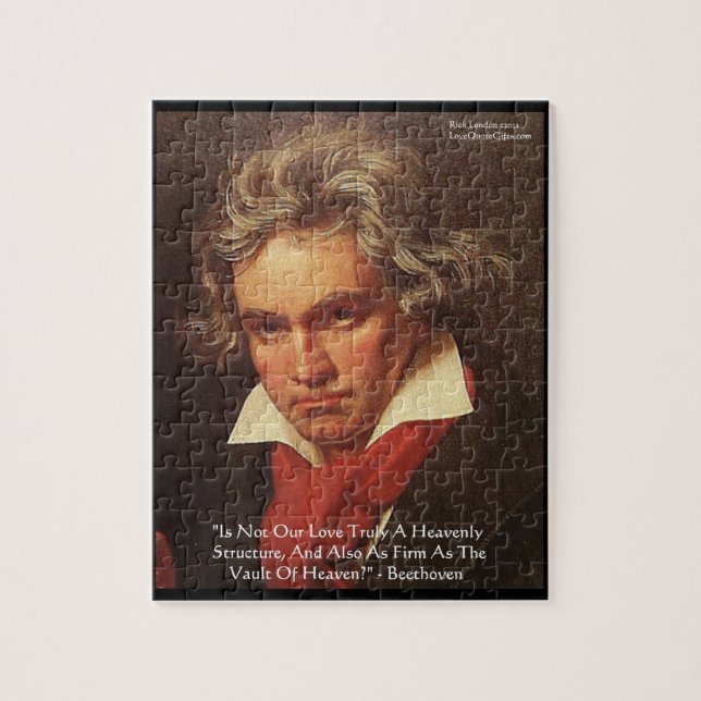 Rompecabezas de Beethoven "Del Cielo" Cita de Amor (Vertical)
