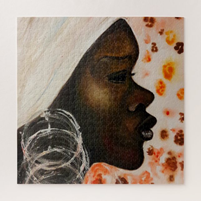 Rompecabezas de belleza africana - Pintura de cara (Vertical)