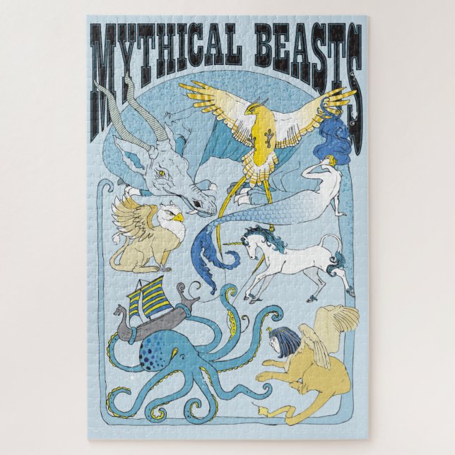 Rompecabezas de Bestias Mitológicas 20x30 para Per (Vertical)
