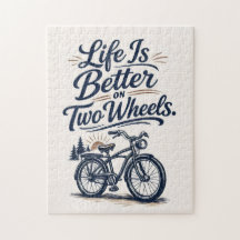 Rompecabezas de bicicleta La vida es mejor sobre d