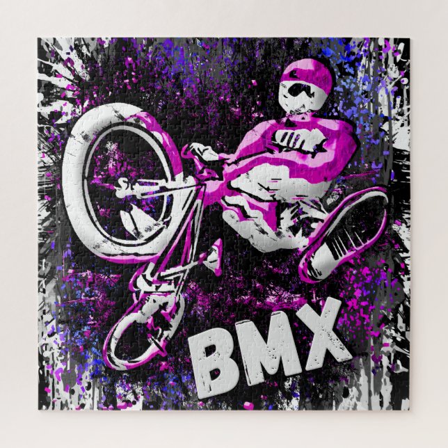 Rompecabezas De Bicicleta Retro Bmx - Salto De Tru (Vertical)