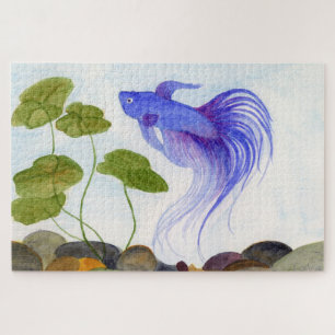 Rompecabezas de Blue Betta Fish Jigsaw