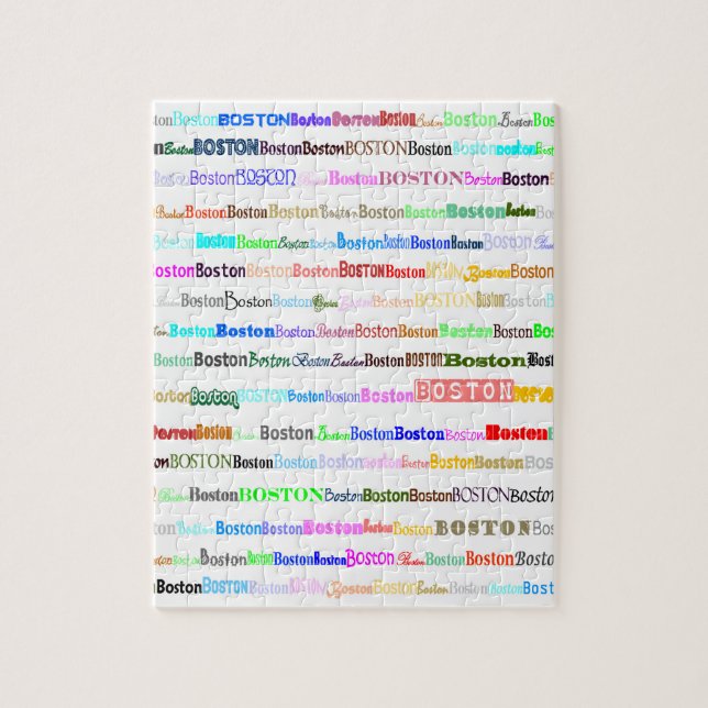 Rompecabezas de Boston Text Design II (Vertical)