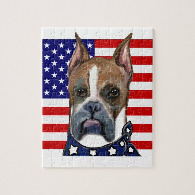 Rompecabezas de Boxer Dog Jigsaw (Vertical)