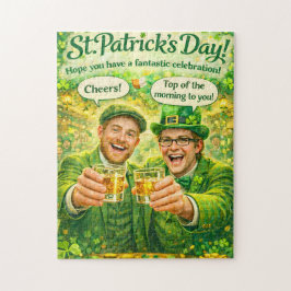 Rompecabezas de brindis irlandés del día de San Pa