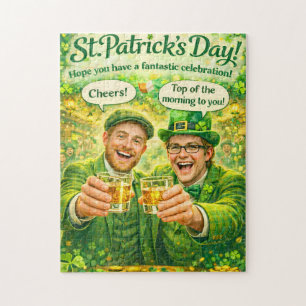 Rompecabezas de brindis irlandés del día de San Pa