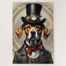 Rompecabezas de bruja de perro de Steampunk