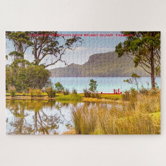 Rompecabezas de bruney Island Tasmania Jigsaw (Horizontal)