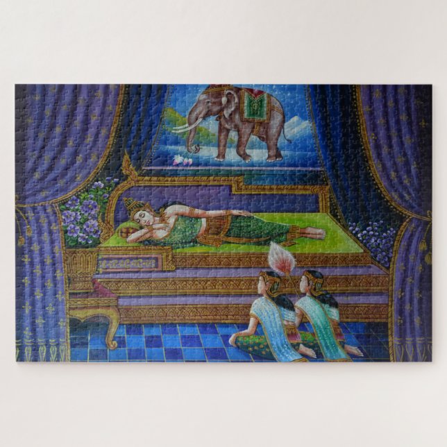 rompecabezas de buddha dormido (Horizontal)