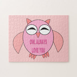 Rompecabezas de Búho de mensajes de amor