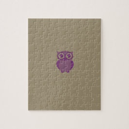 Rompecabezas de búho morado