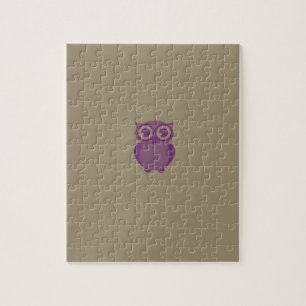 Rompecabezas de búho morado