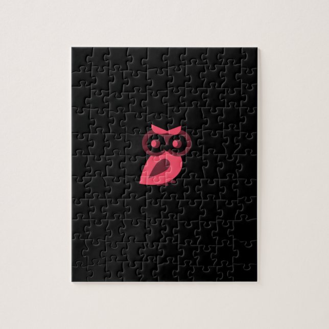 Rompecabezas de búho rosado (Vertical)