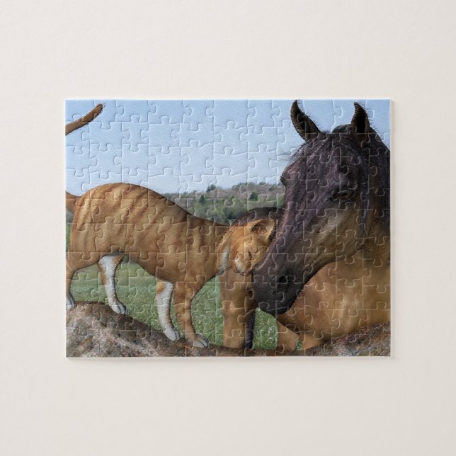 Rompecabezas de Caballo y Gato - Ama Thy Neigh-Pur (Horizontal)