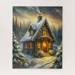 Rompecabezas de Cabaña de Navidad