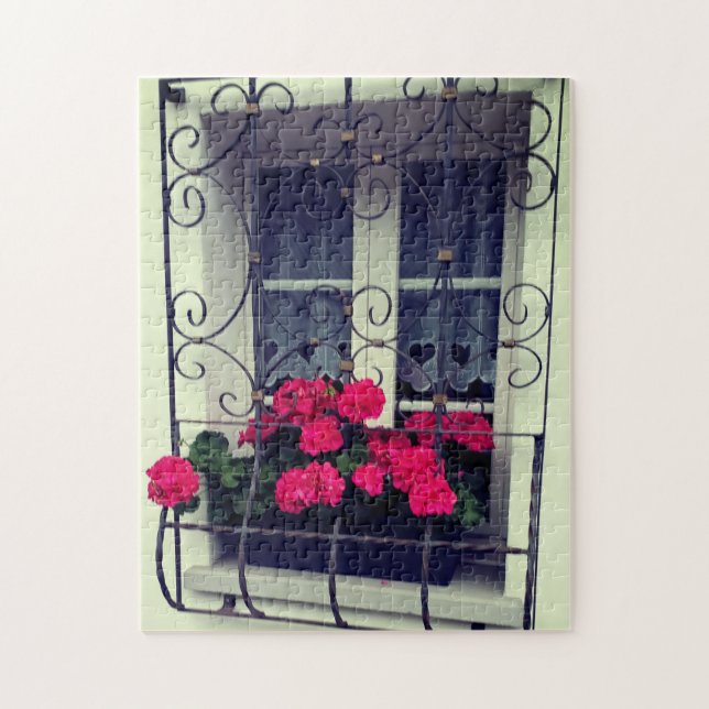 Rompecabezas de caja de flores en ventana, 28 cm x (Vertical)