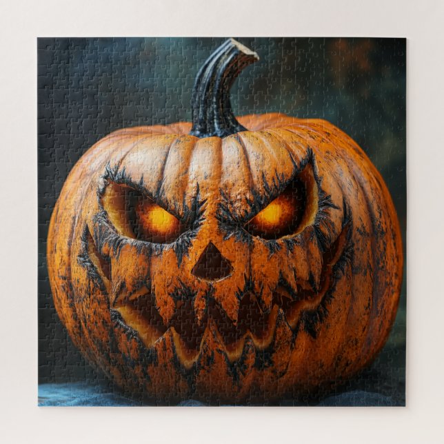Rompecabezas de calabaza asustado de Halloween (Vertical)
