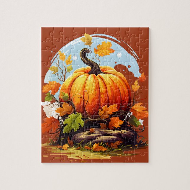 Rompecabezas de calabaza para niños (Vertical)