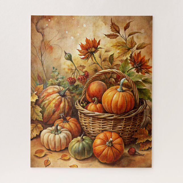Rompecabezas de calabazas otoñales (Vertical)