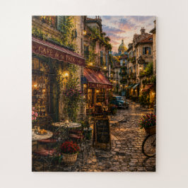 Rompecabezas de calle / café europeo vintage