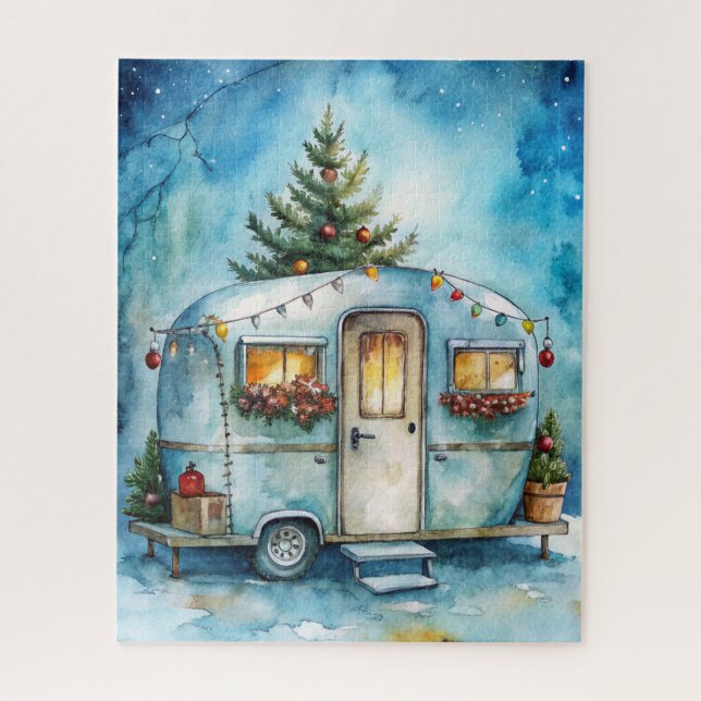 Rompecabezas de campamento de Navidad (Vertical)
