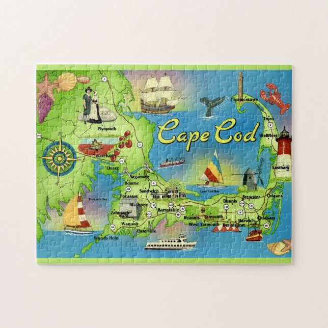 Rompecabezas de Cape Cod 11x14 (Horizontal)
