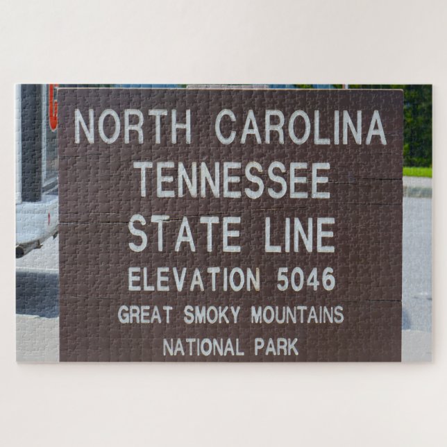 Rompecabezas de Carolina del Norte Tennessee (Horizontal)