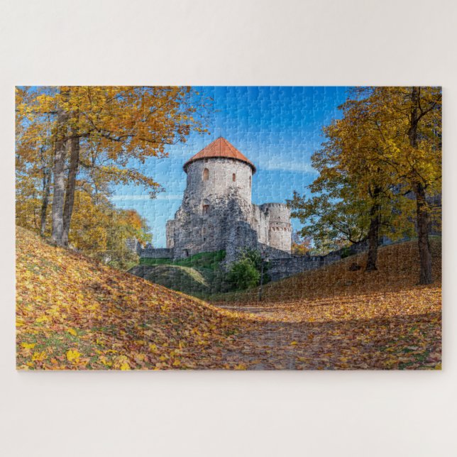 rompecabezas de castillo medieval rodeado de bosqu (Horizontal)