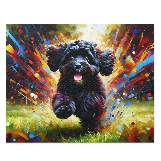 Rompecabezas de Cavapoo: Rompecabezas de Cavadoodl (Cavapoo Puzzle: Black Cavadoodle Jigsaw)