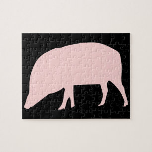 Rompecabezas de cerdo rosado